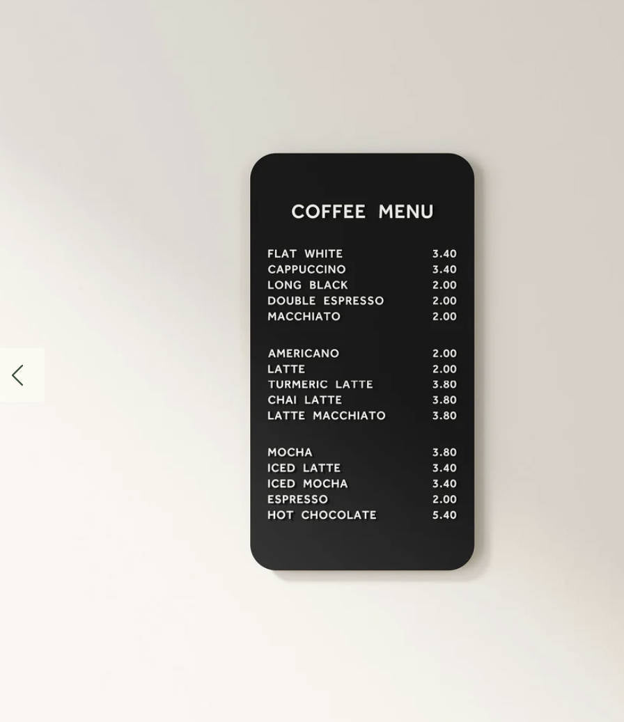 Rectangle Menu Display